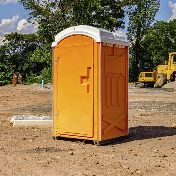 how often are the portable restrooms cleaned and serviced during a rental period in East End